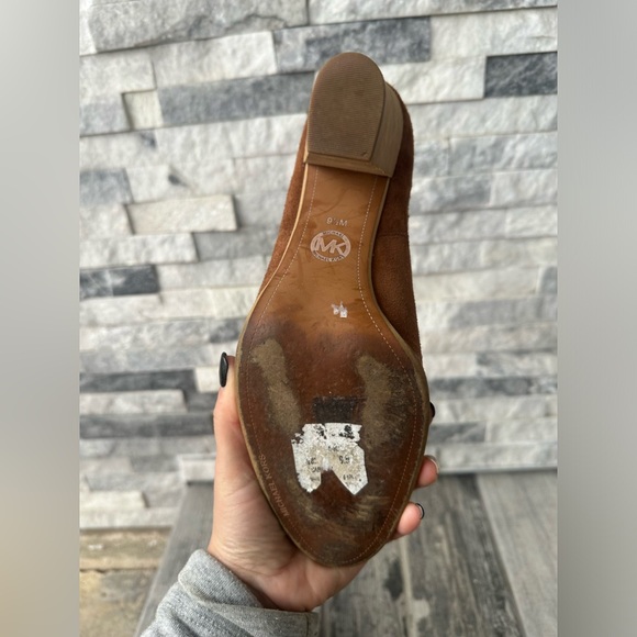 Michael KORS Suede  City Fall Winter Boho  Booties Cognac  Brown Neutral Size 9 - Picture 8 of 10